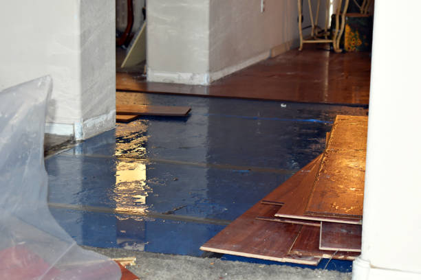 Professional Flood Cleanup technician working in Fayville, MA